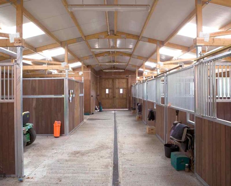 Barn With Five Stalls, Feed Room, Open Wash Area And Rest Room