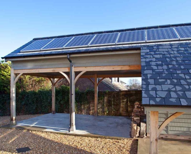 Single Storey Timber Garage, Carport and Log Store, Hertfordshire