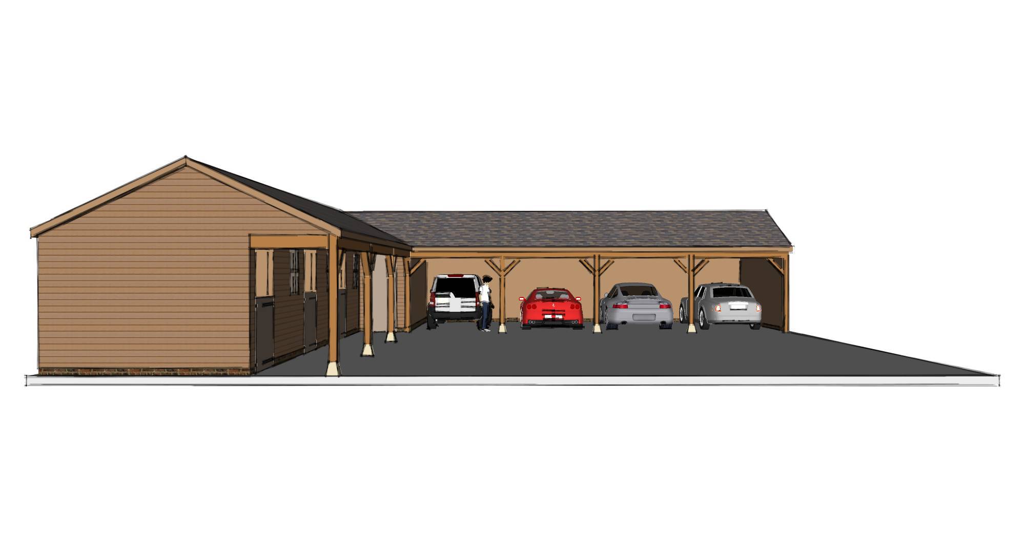 L Shaped Garage Scheme The Stable Company foap-gorgeous-garages