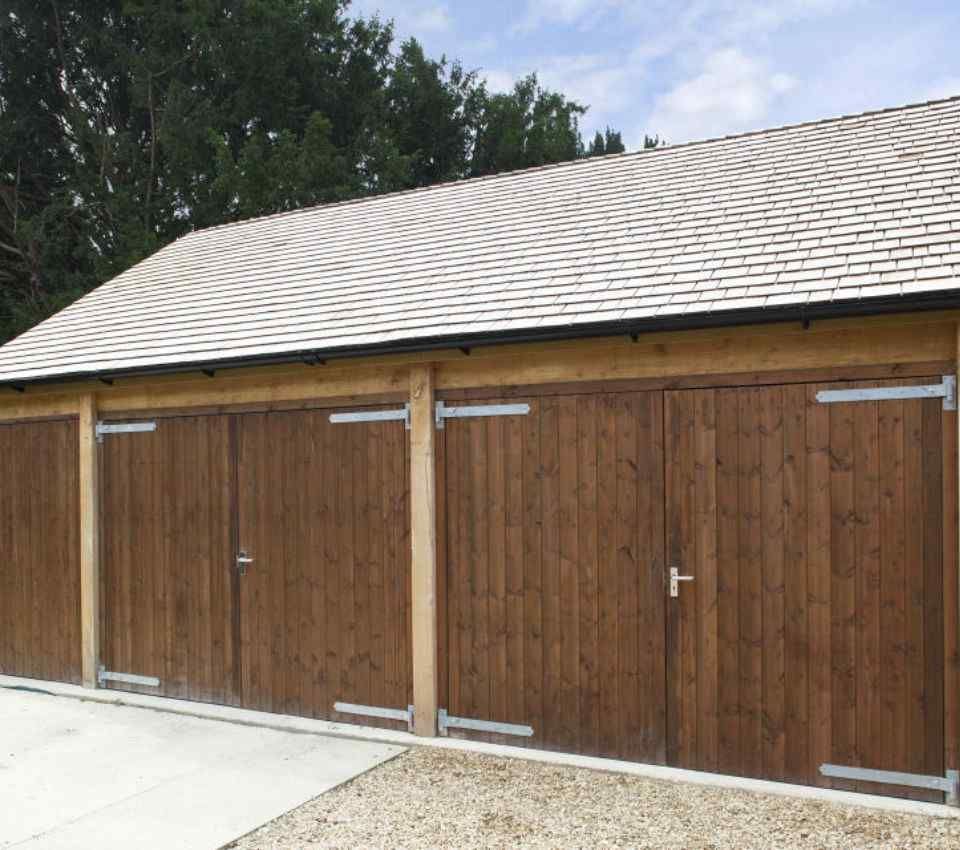 Single story timber garage